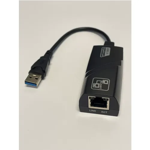 Usb-A 3.0 Male To Gigabit Ether Net Rj45 Female Adapter Black