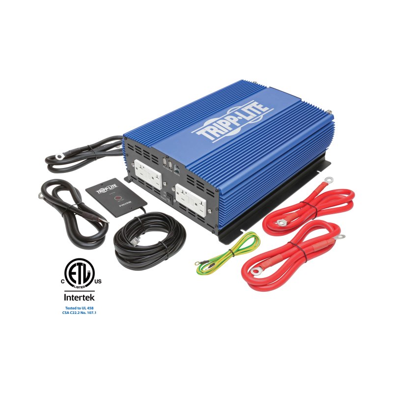 Compact Pwr Inverter 2000W 4Out 2-Usb Port Mobile Portable