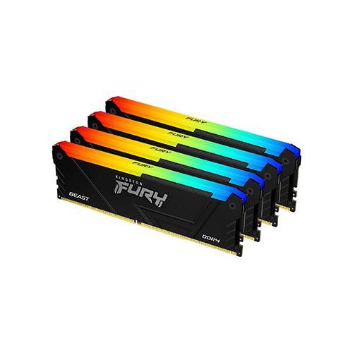 Kingston Technology FURY Beast 64GB 3600MT/s DDR4 CL18 DIMM (Kit of 4) RGB