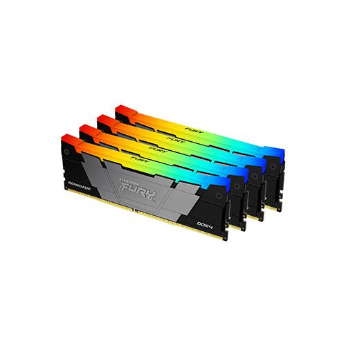 Kingston Technology FURY 64GB 3600MT/s DDR4 CL16 DIMM (Kit of 4) 1Gx8 Renegade RGB