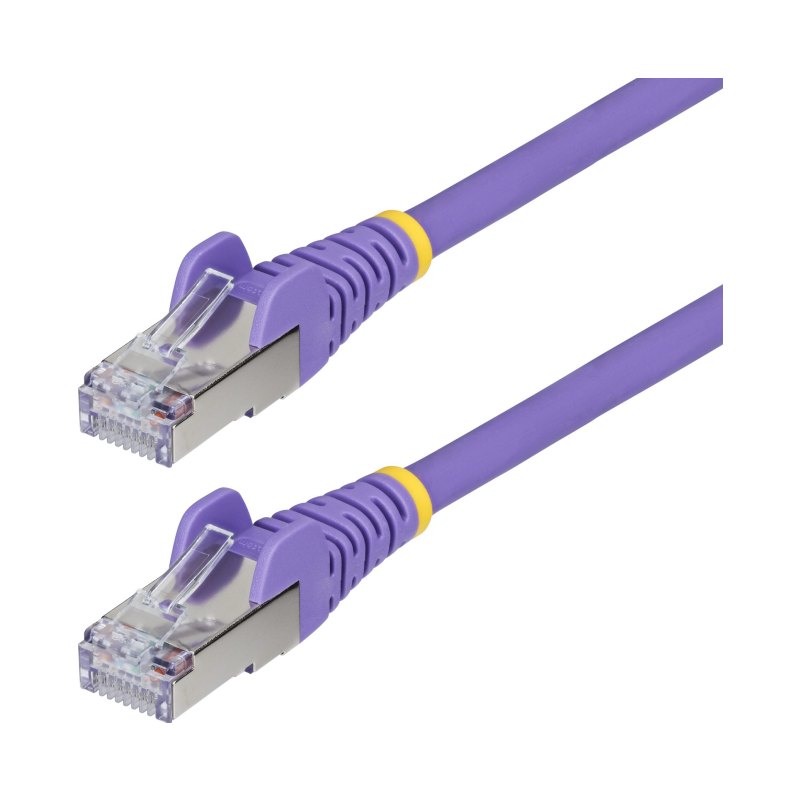 StarTech.com 3ft Purple CAT6a Ethernet Cable, Snagless RJ45, 10GbE, 100W PoE++, S/FTP, LSZH, 27AWG Pure Bare Copper Wire, 500MHz, Shielded Network Patch Cord w/Strain Reliefs, Individually Tested/ETL Verified
