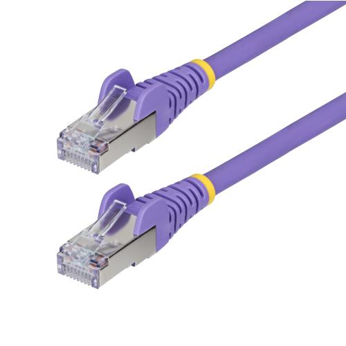 StarTech.com 3ft Purple CAT6a Ethernet Cable, Snagless RJ45, 10GbE, 100W PoE++, S/FTP, LSZH, 27AWG Pure Bare Copper Wire, 500MHz, Shielded Network Patch Cord w/Strain Reliefs, Individually Tested/ETL Verified