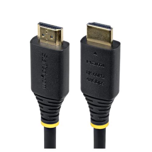 StarTech.com 6ft (1.8m) Certified Ultra High Speed HDMI Cable, 8K 60Hz/4K 120Hz, HDMI 2.1 Cable with HDR10+ / eARC, 48Gbps, 8K HDMI Cord for Monitor/TV/Display, Flexible TPE Jacket