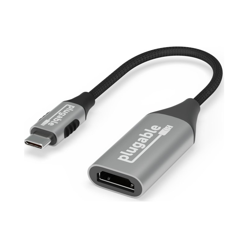 Plugable Technologies USB C to HDMI Adapter, HDMI 2.1, 8K 60Hz or 4K 144Hz, USB4 / Thunderbolt to Adapter for 4K HDR Monitor, XPS, iPhone 15, iPad Pro, Macbook Pro, Mac Resolution up to 4K 60Hz (USBC-HDMI8K)