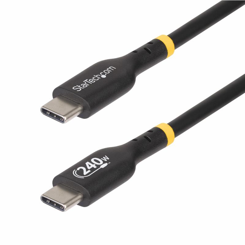 StarTech.com 10ft (3m) USB-C Charging Cable, Charge & Sync, 240W (5A) PD EPR, USB 2.0 Laptop Charger Cable, USB-IF Certified , TPE Jacket - USB C Charging Cord