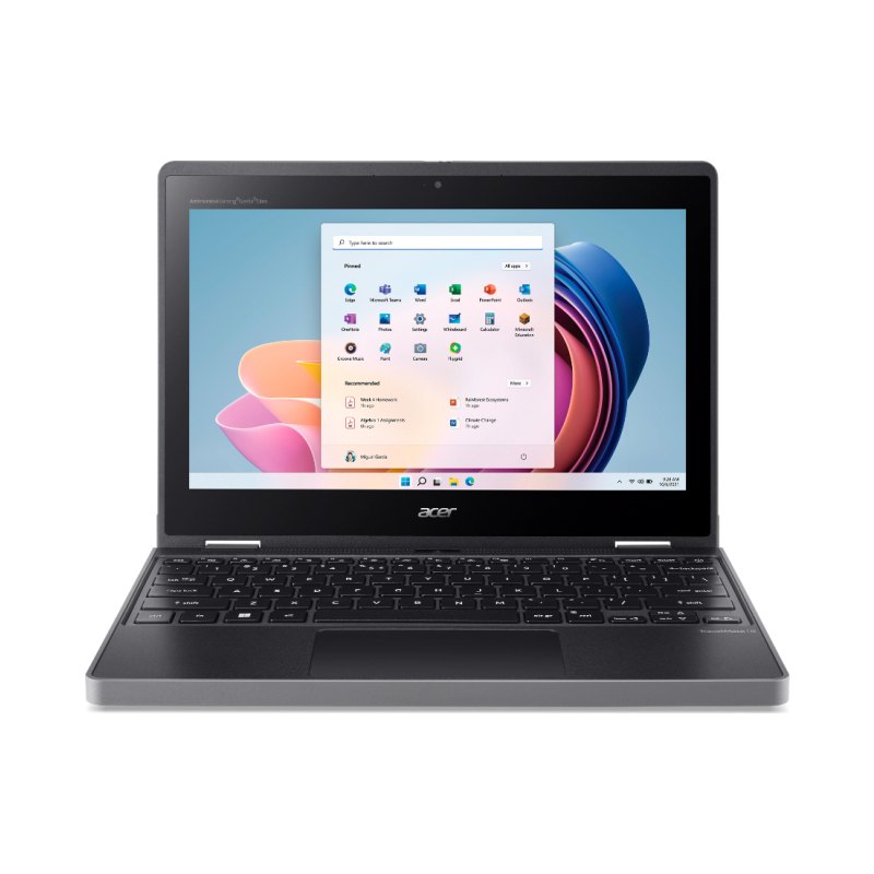 Acer TravelMate Spin B3 TMB311R-33-C04F Intel® Celeron® N N100 Hybrid (2-in-1) 29.5 cm (11.6") Touchscreen HD 8 GB LPDDR5-SDRAM 128 GB SSD Wi-Fi 6 (802.11ax) Windows 11 Pro Education Black