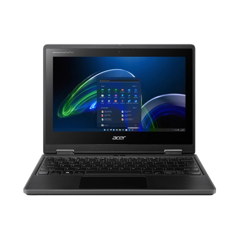 Acer TravelMate Spin B3 TMB311R-32-C47B Intel® Celeron® N N5100 Hybrid (2-in-1) 29.5 cm (11.6") Touchscreen HD 8 GB DDR4-SDRAM 128 GB Flash Wi-Fi 6 (802.11ax) Windows 11 Pro Black