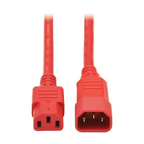6Ft C13 C14 15A 14Awg Red