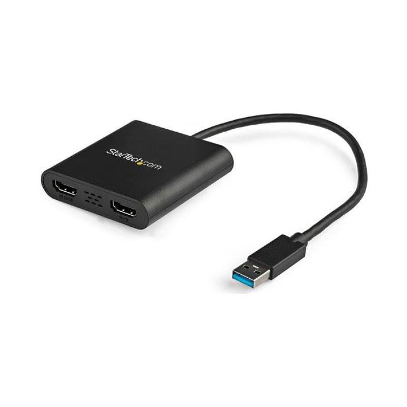 StarTech.com Adaptateur USB 3.0 vers Double HDMI, Convertisseur de Moniteur USB vers 2x HDMI pour Windows (pas de support pour macOS/ChromeOS/Linux) - TAA