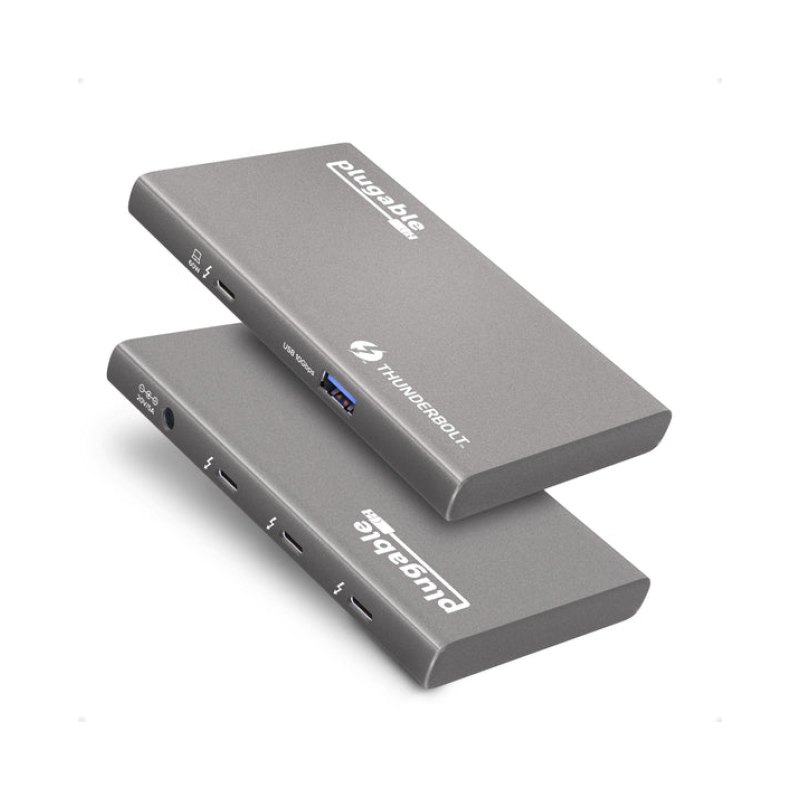 Plugable Technologies USB4-HUB3A interface hub Thunderbolt 4 10000 Mbit/s Grey