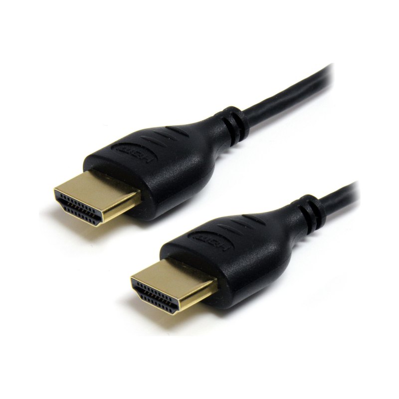 StarTech.com Câble HDMI Mince de 0,9m - Câble HDMI Haut Débit 4K avec Ethernet - Cordon HDMI UHD 4K30Hz, Bande Passante 10.2Gbps - Câble Vidéo HDMI 1.4 36AWG - HDCP 1.4 - Câble HDMI Mince