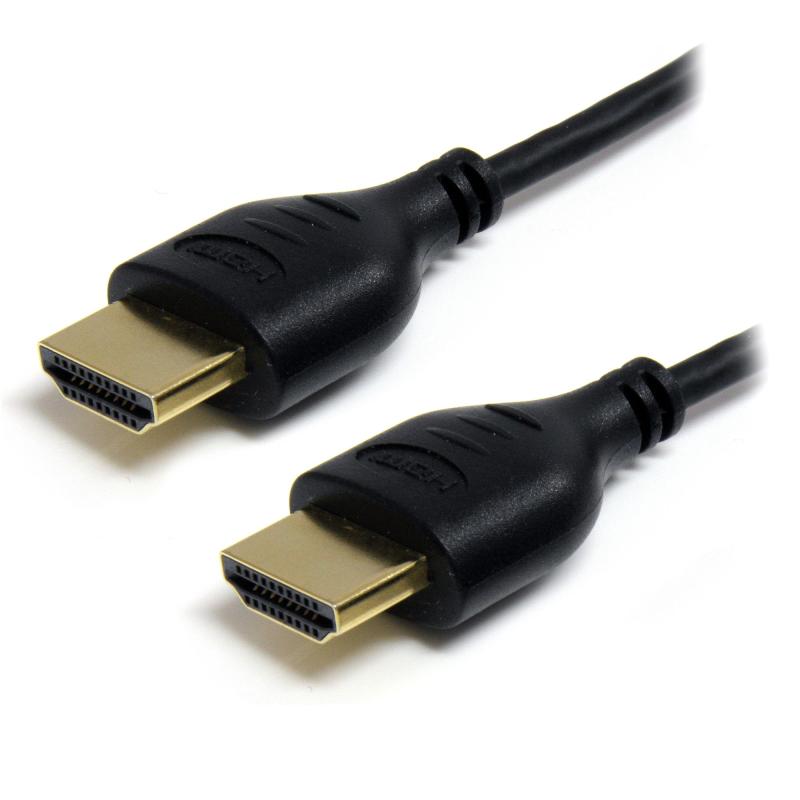 StarTech.com Câble HDMI Mince de 0,9m - Câble HDMI Haut Débit 4K avec Ethernet - Cordon HDMI UHD 4K30Hz, Bande Passante 10.2Gbps - Câble Vidéo HDMI 1.4 36AWG - HDCP 1.4 - Câble HDMI Mince