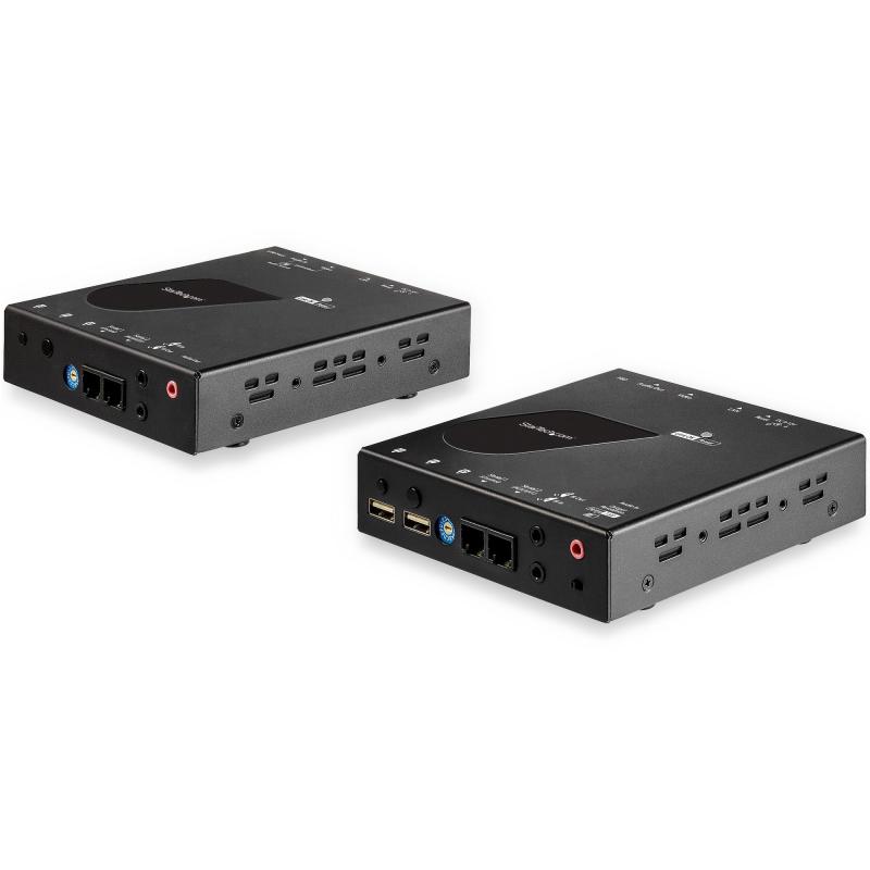 StarTech.com Rallonge KVM HDMI via Réseau IP - 4K 30Hz HDMI 2.0 et USB sur Réseau Local IP ou Câble Ethernet Cat5e/Cat6 (100m) - Kit d'Extension émetteur/Récepteur pour Switch/Console KVM à Distance