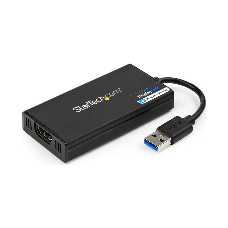 StarTech.com USB 3.0 to HDMI Adapter - 4K 30Hz Ultra HD - DisplayLink Certified - USB Type-A to HDMI Display Adapter Converter for Monitor - External Video & Graphics Card - Mac & Windows