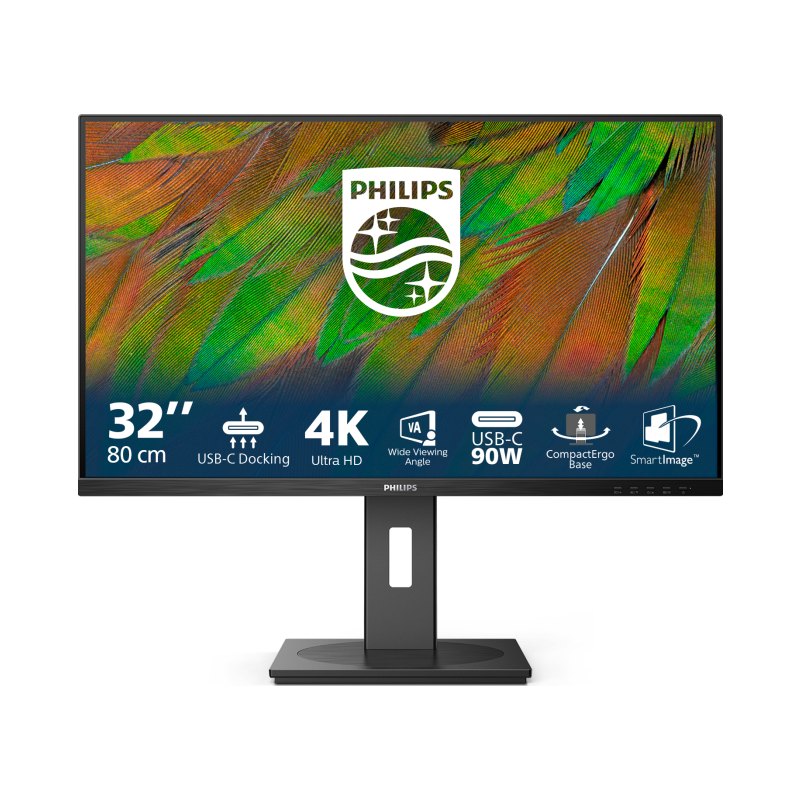 Philips 3000 series 32B1U3900/27 computer monitor 80 cm (31.5") 3840 x 2160 pixels 4K Ultra HD LCD Black