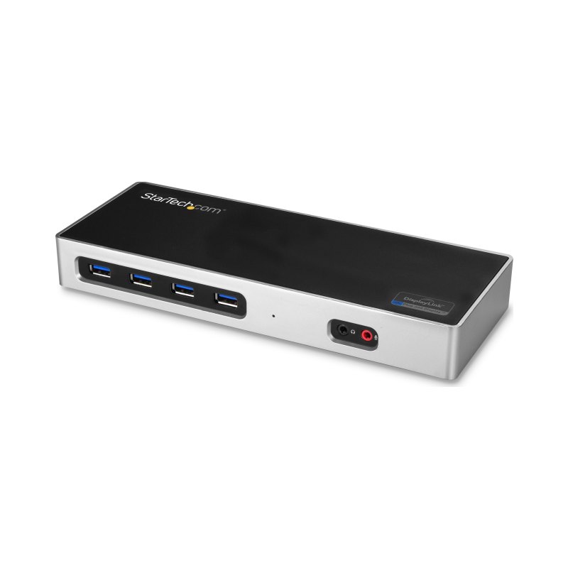 StarTech.com USB-C & USB-A Dock - Dual Monitor 4K 60Hz Dock DisplayPort + HDMI - Hybrid USB 3.0 Docking Station for USB-C or USB-A Laptops - 6x USB Type-A, GbE - USB 3.1 Gen 1 - Mac/Windows