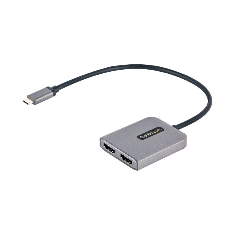 StarTech.com USB-C to Dual HDMI Adapter, USB Type-C Multi-Monitor MST Hub, Dual 4K 60Hz HDMI Laptop Display Extender / Splitter, HDR, Extra-Long Built-In Cable - Windows Only