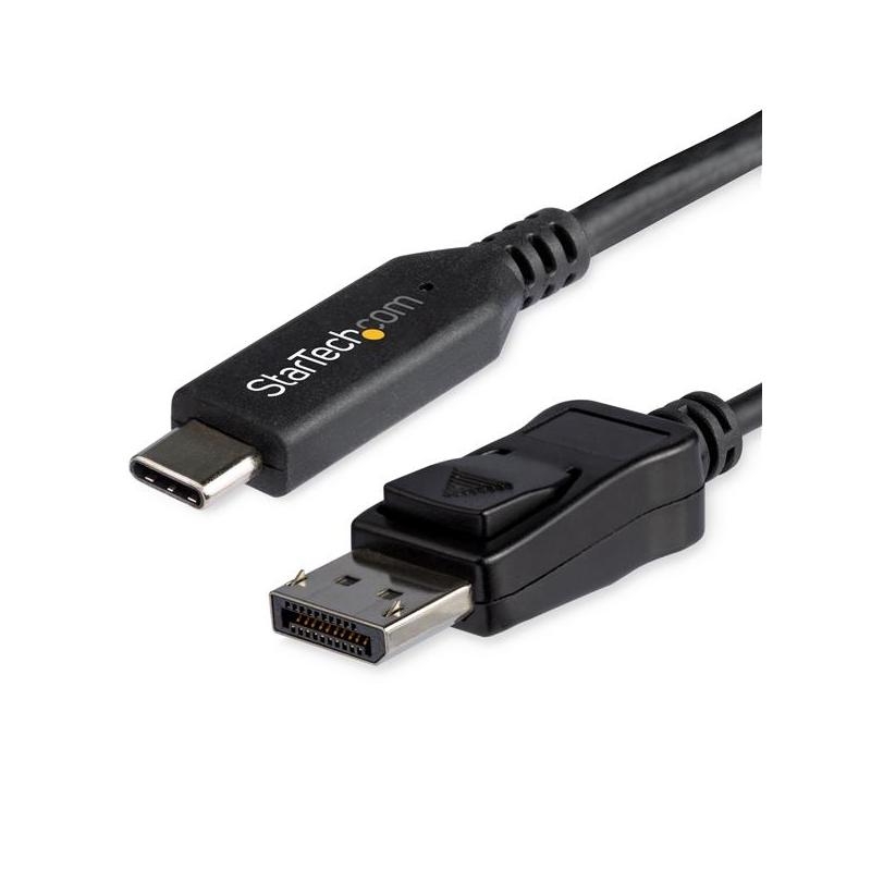 StarTech.com Câble USB-C vers DisplayPort 1.4 de 1,8m - Câble Adaptateur Vidéo 4K/5K/8K USB Type-C vers DP 1.4 Alt Mode - HBR3/HDR/DSC - Câble d'Écran DP 8K 60Hz pour USB-C/Thunderbolt 3
