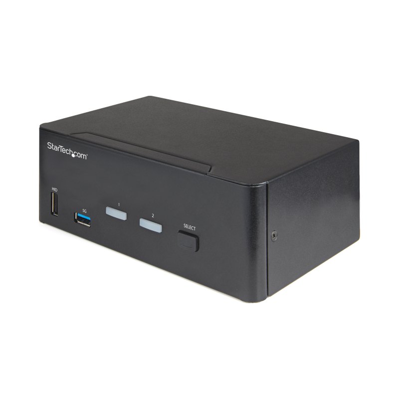 StarTech.com 2 Port Dual Monitor HDMI KVM Switch - 4K 60Hz Ultra HD HDR - Desktop 4K HDMI 2.0 KVM Switch with 2 Port USB 3.0 Hub (5Gbps) & 4x USB 2.0 HID, Audio - Hotkey Switching - TAA
