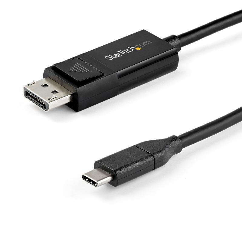 StarTech.com Câble USB-C vers DisplayPort 1.4 8K 60Hz/4K de 2m - Câble Adaptateur Vidéo Bidirectionnel USB-C vers DP ou DP vers USB-C - HBR3/HDR/DSC - Câble d'Écran USB Type-C/TB3
