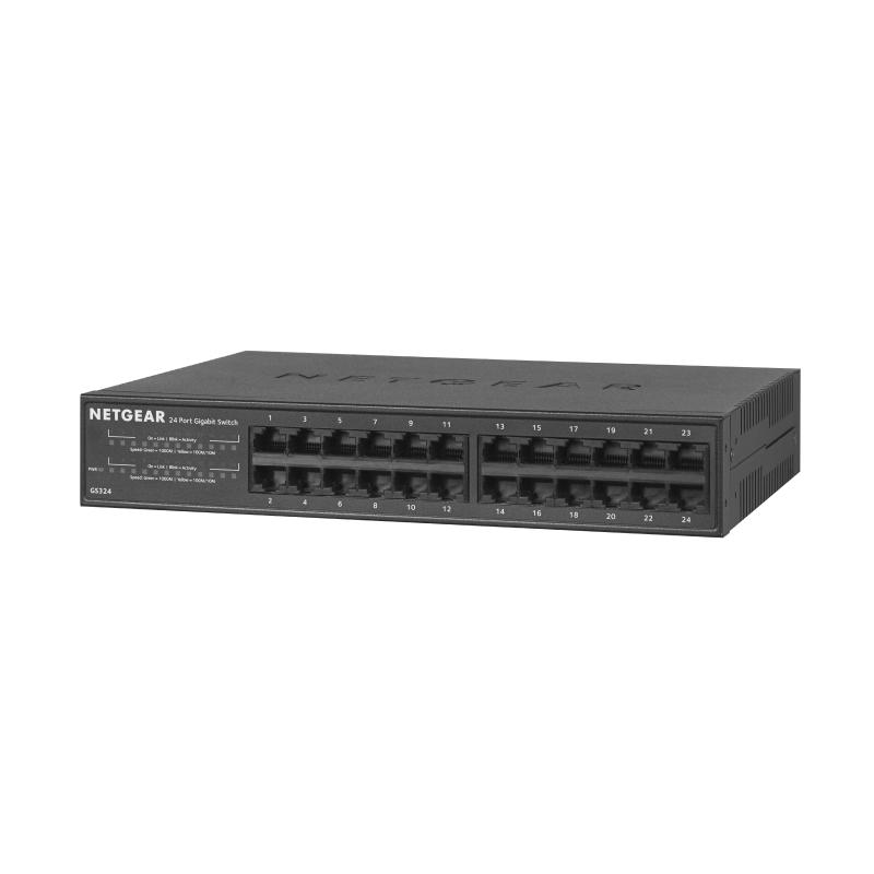 NETGEAR GS324 Non-géré Gigabit Ethernet (10/100/1000) 1U Noir