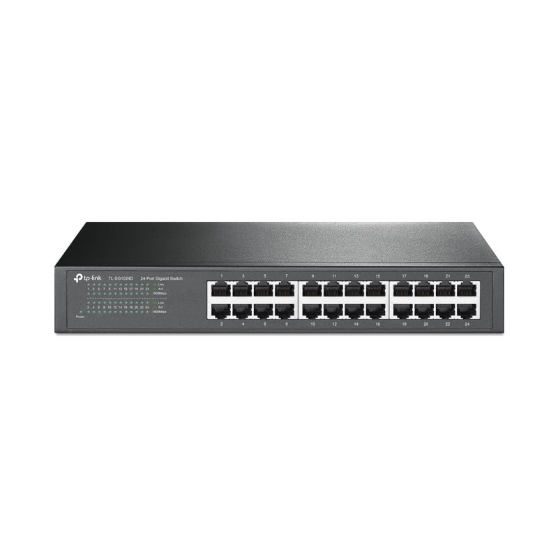 TP-Link TL-SG1024D network switch Unmanaged Gigabit Ethernet (10/100/1000) Grey
