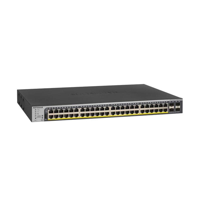 NETGEAR GS752TPP Géré L2/L3/L4 Gigabit Ethernet (10/100/1000) Connexion Ethernet, supportant l'alimentation via ce port (PoE) 1U Noir