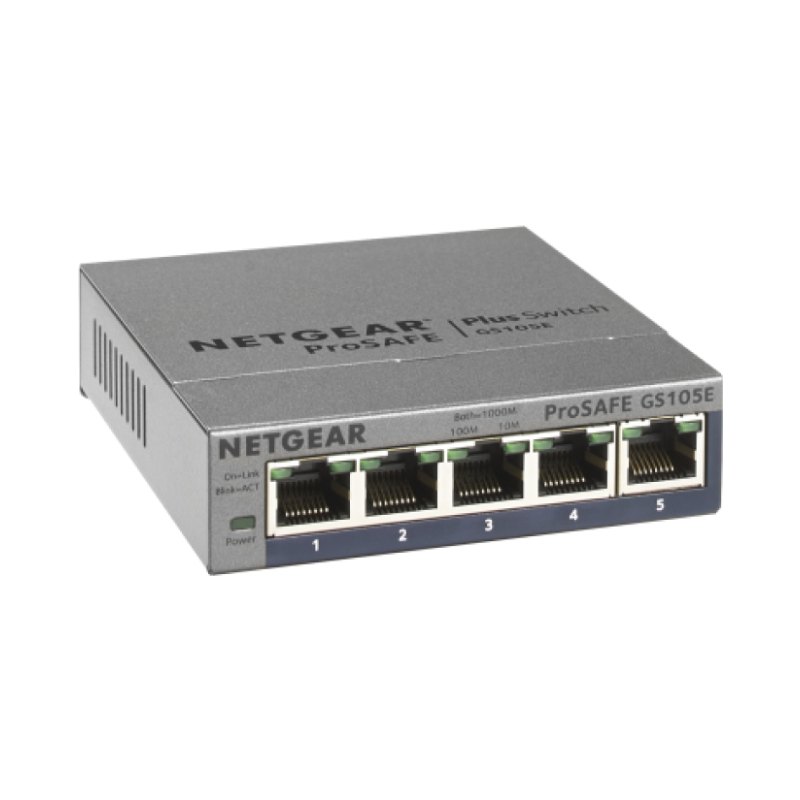 NETGEAR 5-Port Gigabit Ethernet Plus Switch (GS105Ev2)