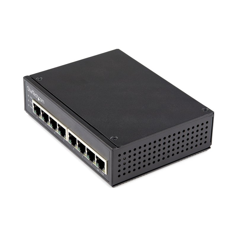 StarTech.com Industrial 8 Port Gigabit PoE Switch - 30W - Power Over Ethernet Switch - GbE PoE+ Unmanaged Switch - Rugged High Power Gigabit Network Switch IP-30/ -40 C - 75 C - TAA
