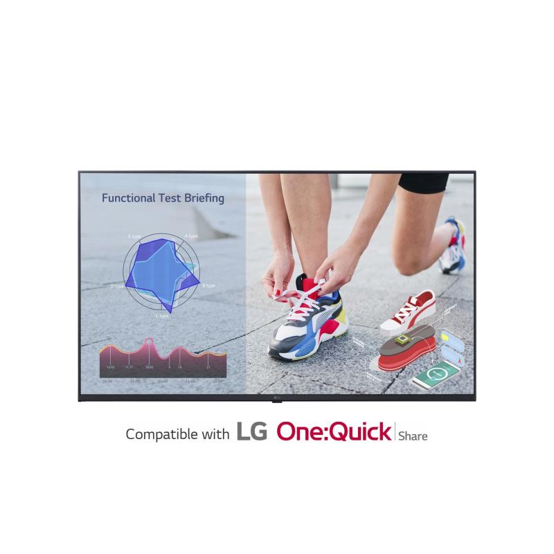 LG 43UL3J-M Écran d'affichage dynamique Écran plat de signalisation numérique 109,2 cm (43") LCD Wifi 300 cd/m² 4K Ultra HD Bleu WebOS 16/7