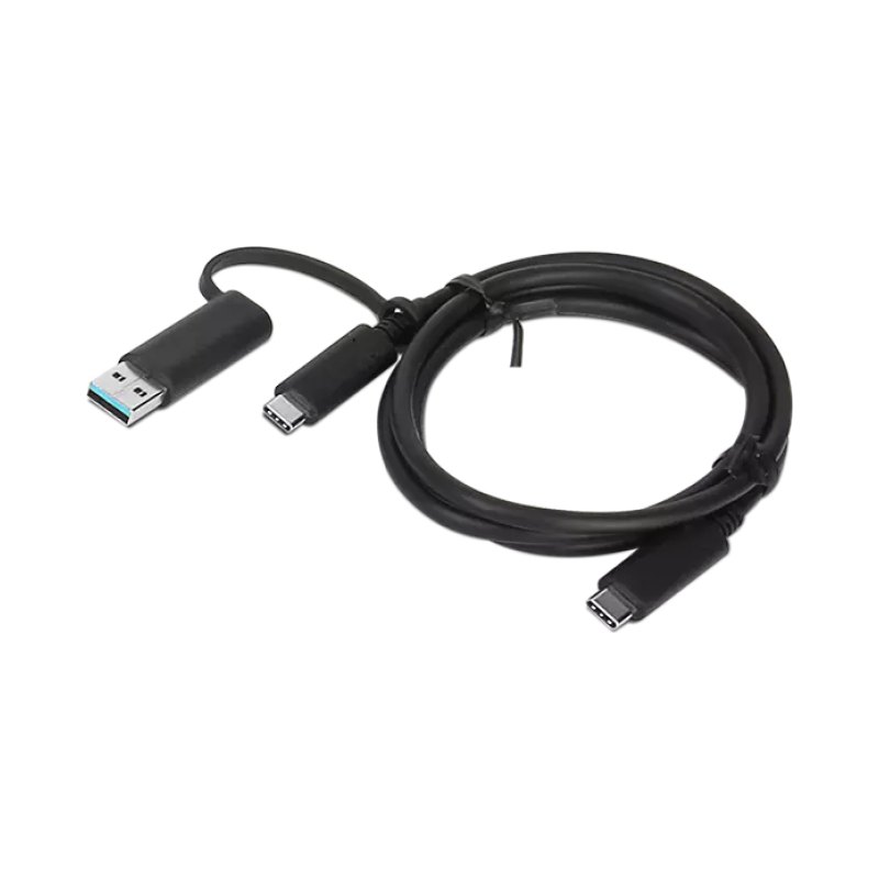 Lenovo 4X90U90618 USB cable USB 3.2 Gen 1 (3.1 Gen 1) 1 m USB A/USB C USB C Black