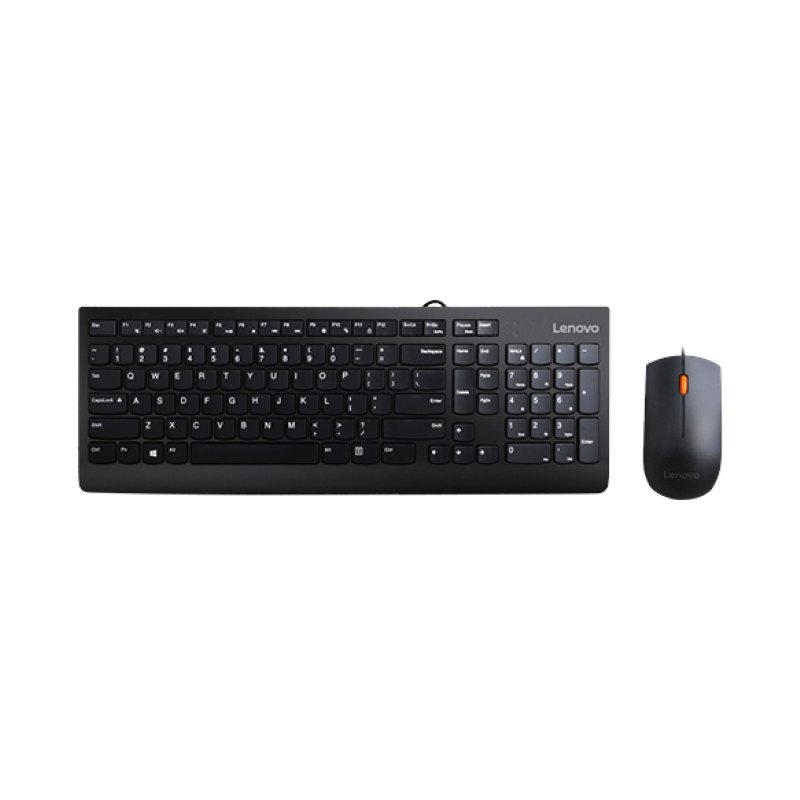 Lenovo 300 keyboard Mouse included Universal USB QWERTY US English Black