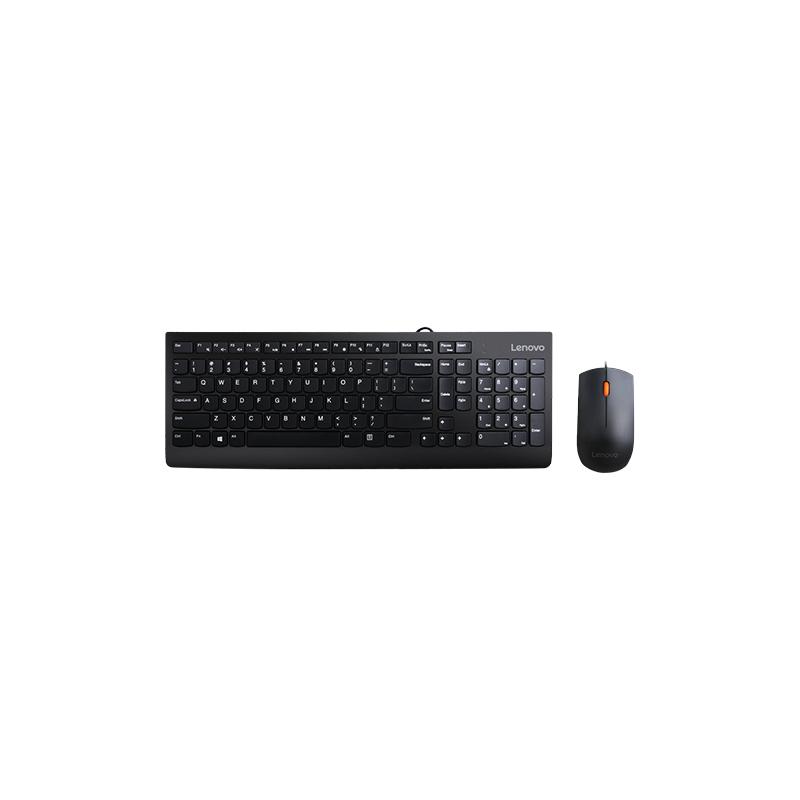 Lenovo 300 clavier Souris incluse Universel USB QWERTY Anglais américain Noir
