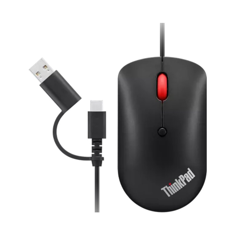 Lenovo 4Y51D20850 mouse Office Ambidextrous USB Type-C Optical 2400 DPI