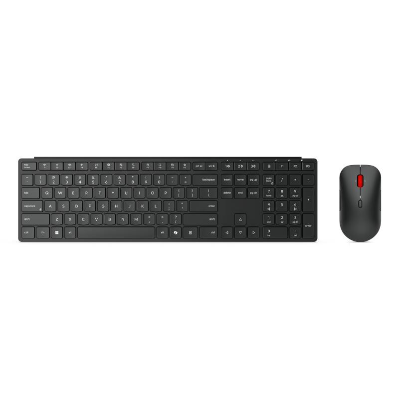 Lenovo 4X31S04810 clavier Souris incluse Bureau RF sans fil + Bluetooth Anglais américain Noir
