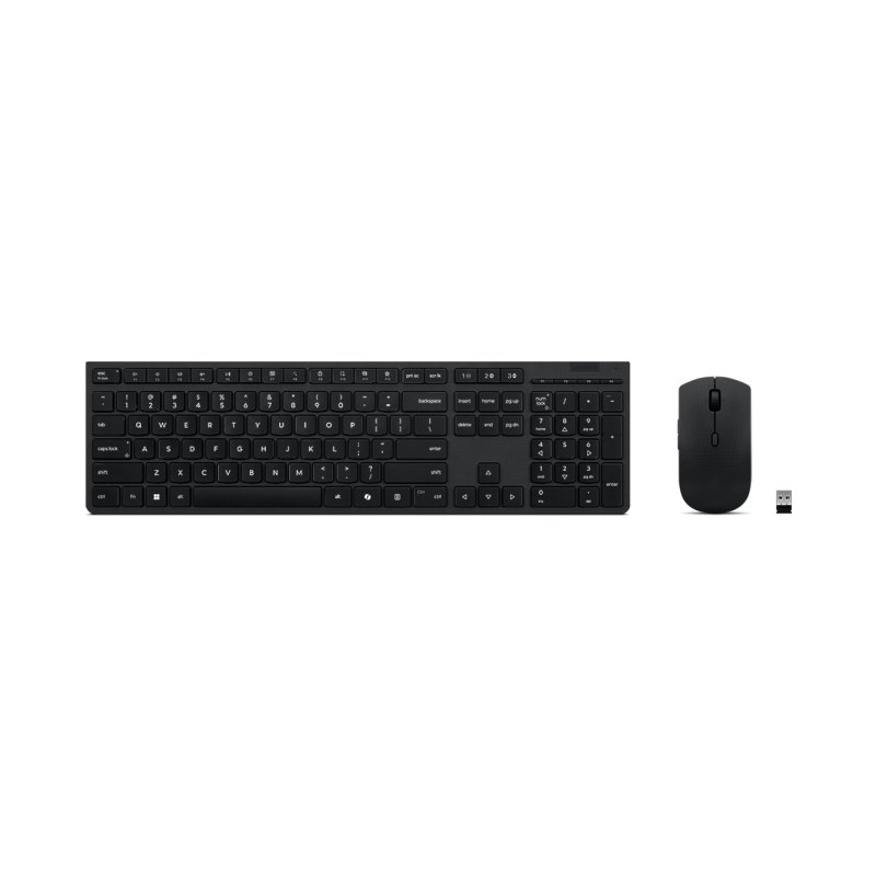 Lenovo 4X31R64316 keyboard Mouse included Office RF Wireless + Bluetooth QWERTY US English Grey