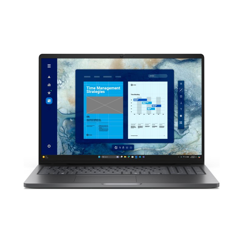 DELL Pro 16 PC16250 Intel Core 5 120U Laptop 40.6 cm (16") Full HD+ 8 GB DDR5-SDRAM 256 GB SSD Wi-Fi 6E (802.11ax) Windows 11 Pro US English Black