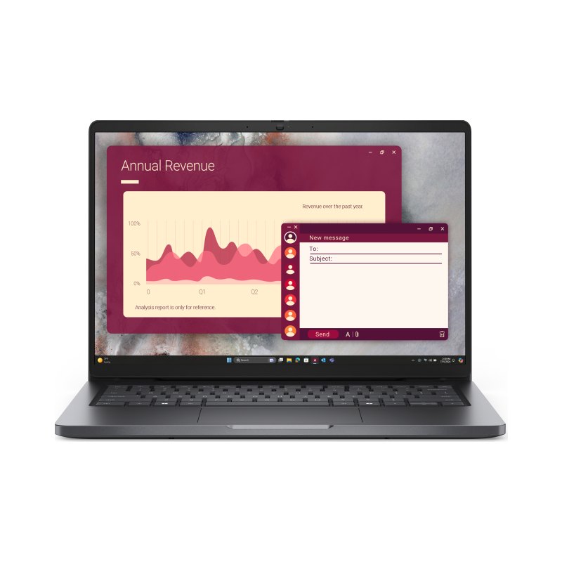 DELL Pro 14 PC14250 Intel Core 7 150U Laptop 35.6 cm (14") Full HD+ 16 GB DDR5-SDRAM 512 GB SSD Wi-Fi 6E (802.11ax) Windows 11 Pro US English Black