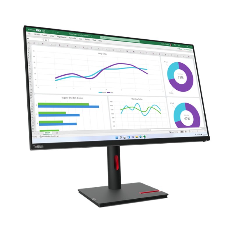 Lenovo ThinkVision T32h-30 computer monitor 80 cm (31.5") 2560 x 1440 pixels Quad HD LED Black