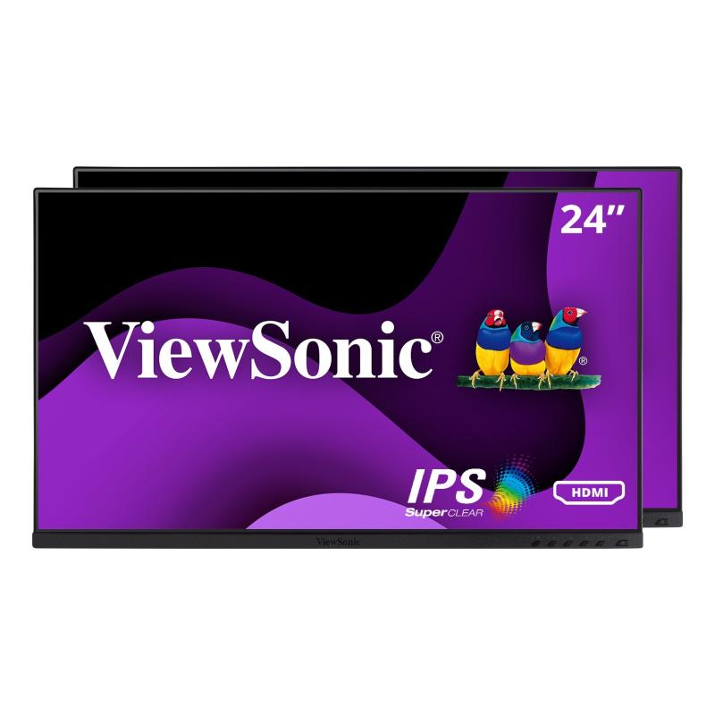 Viewsonic VG Series VG2448A-2_H2 écran plat de PC 61 cm (24") 1920 x 1080 pixels Full HD LED Noir