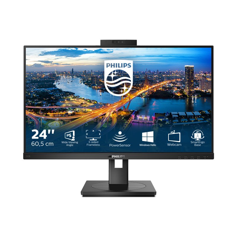 Philips B Line 242B1H/75 computer monitor 60.5 cm (23.8") 1920 x 1080 pixels Full HD LCD Black