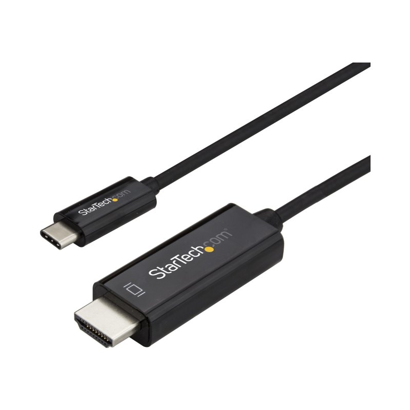 StarTech.com 10ft (3m) USB C to HDMI Cable - 4K 60Hz USB Type C to HDMI 2.0 Video Adapter Cable - Thunderbolt Compatible - Laptop to HDMI Monitor/Display - DP 1.2 Alt Mode HBR2 - Black