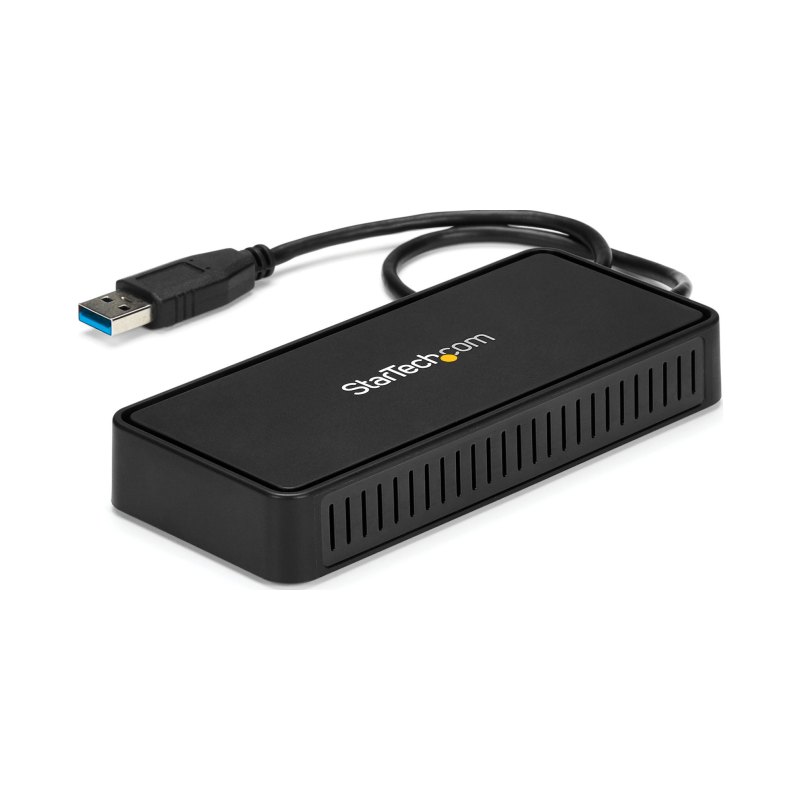 StarTech.com USB 3.0 Mini Dock - Dual Monitor USB-A Docking Station with DisplayPort 4K 60Hz Video & Gigabit Ethernet - 1ft (30cm) cable - Portable USB 3.1 Gen 1 Type-A Laptop Adapter