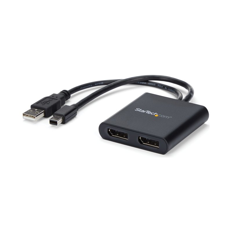 StarTech.com 2-Port Multi Monitor Adapter - Mini DisplayPort to 2x DisplayPort MST Hub - Dual 4K 30Hz - Video Splitter for Extended Desktop Mode on Windows PCs Only - mDP 1.2 to 2x DP