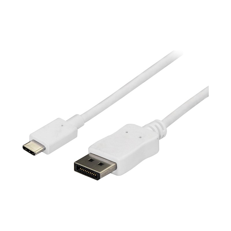 StarTech.com Câble Adaptateur USB C vers DisplayPort 1.2 4K 60Hz - 1,8m - Câble USB-C vers DisplayPort - HBR2 - Câble Vidéo USB Type-C DP Alt Mode vers Moniteur DP - Fonctionne avec Thunderbolt 3 - Blanc