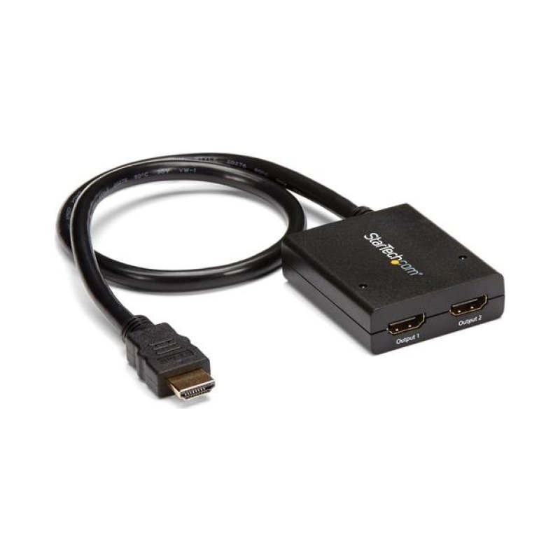 StarTech.com Splitter vidéo HDMI 4K à 2 ports - Répartiteur HDMI 1 x 2 alimenté par USB ou adaptateur d'alimentation
