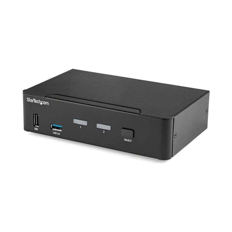 StarTech.com 2 Port DisplayPort KVM Switch - 4K 60Hz - Single Display - Dual Port UHD DP 1.2 USB KVM Switch with Integrated USB 3.0 Hub & Audio - Dell HP Apple Lenovo - TAA Compliant