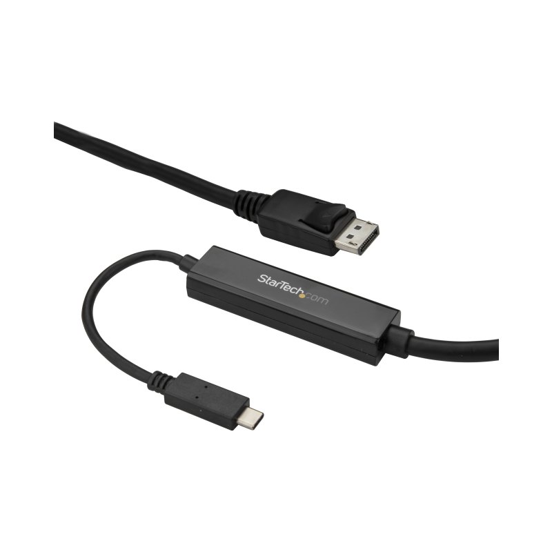 StarTech.com 9.8ft/3m USB C to DisplayPort 1.2 Cable 4K 60Hz - USB-C to DisplayPort Adapter Cable - HBR2 USB Type-C DP Alt Mode to DP Monitor Video Cable - Works w/ Thunderbolt 3 - Black