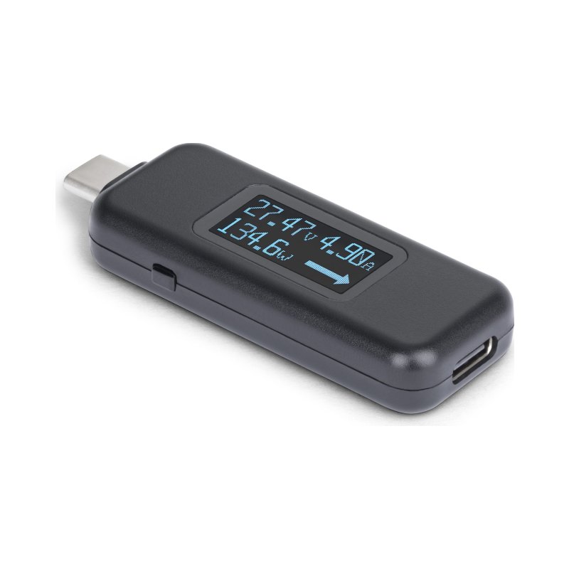 StarTech.com USB-C Power Tester, Digital Multimeter, Bi-Directional Voltage and Current Meter, Up to 240W PD EPR, Portable USB-C Cable and Port Power Meter Tester