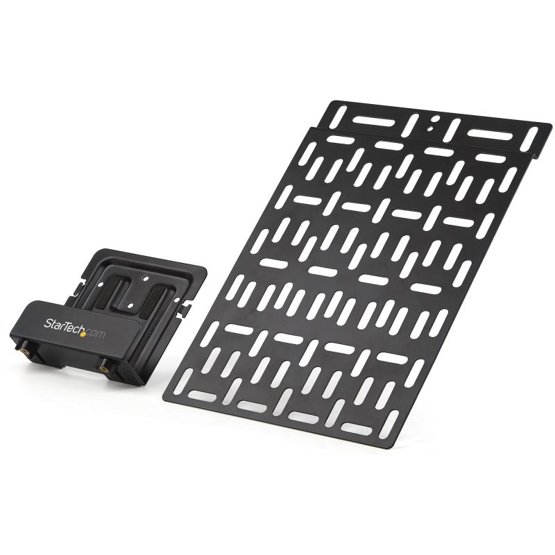 StarTech.com Support Universel pour Accessoires TV - Mediaplayer/Routeur/Modem/Switch AV & Extendeur/Apple TV - Cache Câbles avec Montage Mural ou Fixation Arrière Télévision - 5kg